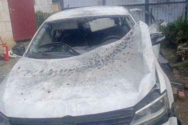 Последствия удара. Фото © Telegram / Настоящий Гладков