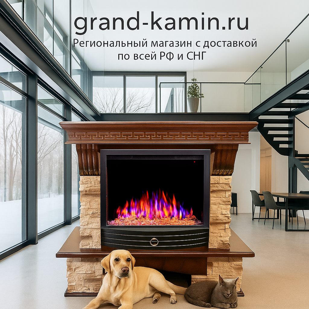    Новый уровень уюта и стиля: электрический камин Rockland 25 с очагом Saphir 25,5 для вашего дома Kamin