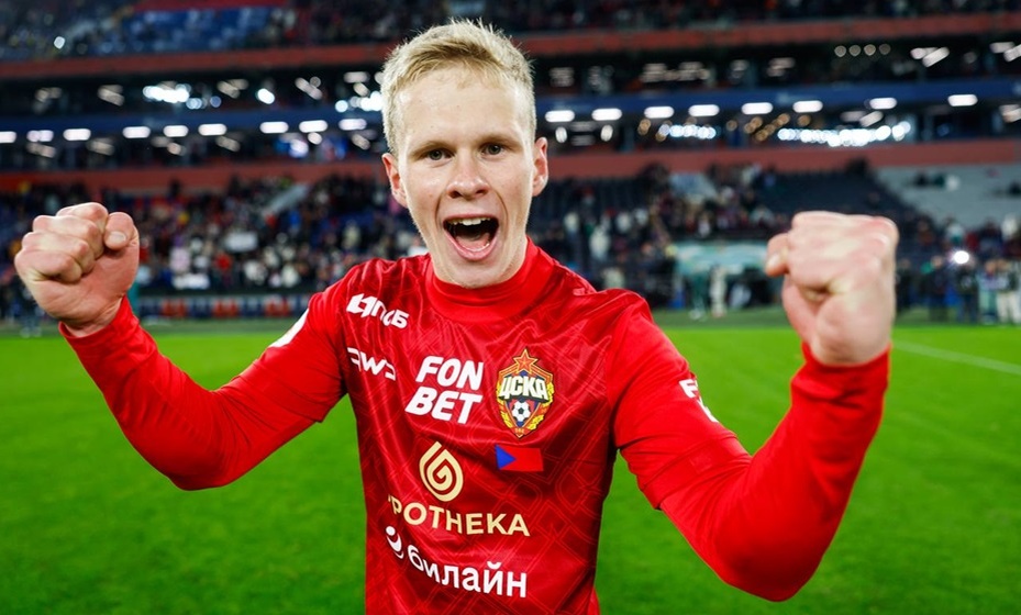    Матвей Кисляк празднует победу над «Динамо». Фото: ФК ЦСКА