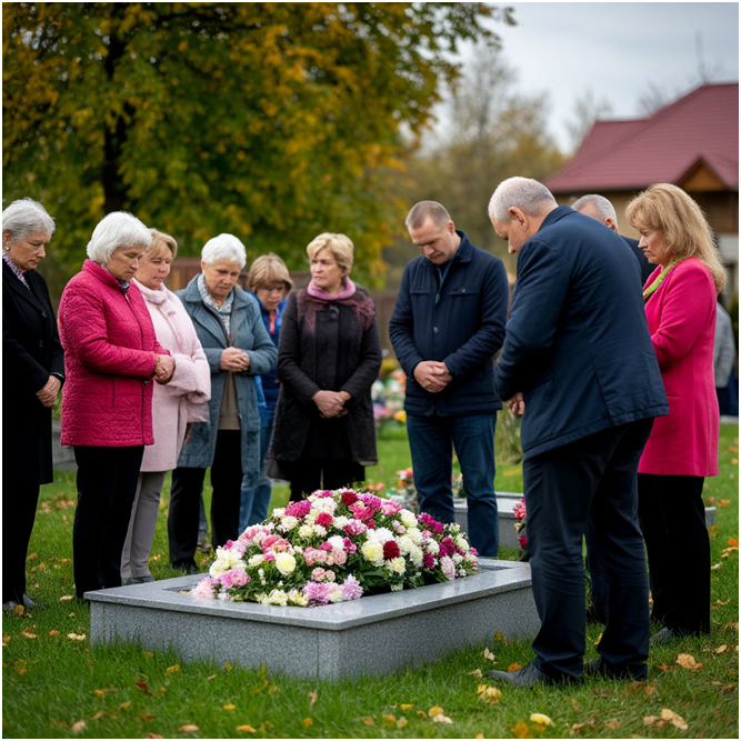 Сгенерировано ИИ- пришли близкие и родные проститься.