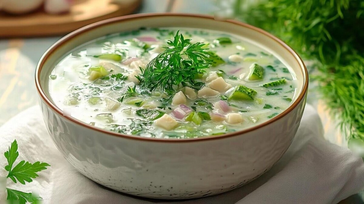 Окрошка на кефире.