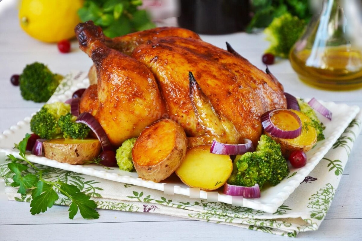 Курочка с хрустящей корочкой.