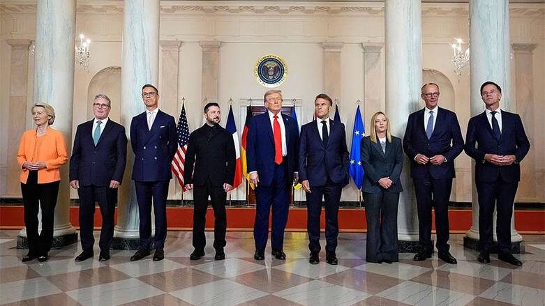    AP PHOTO/ALEX BRANDON: Поддержать военные амбиции Зеленского в Вашингтон прибыли основные европейские лидеры