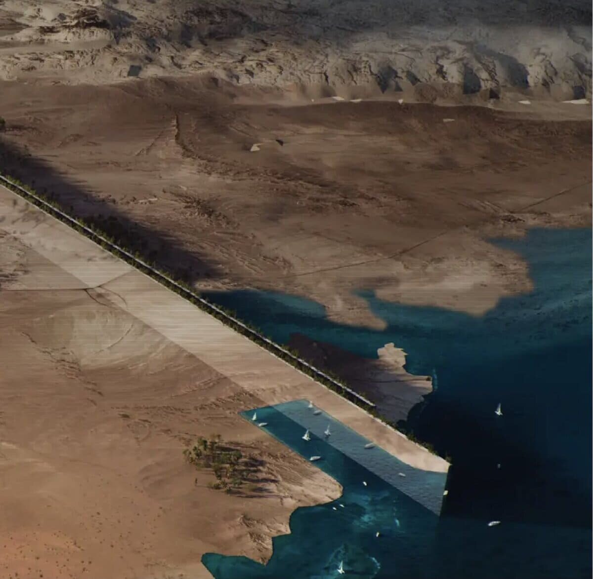    Концепт горизонтального небоскреба «Зеркальная линия» / © NEOM