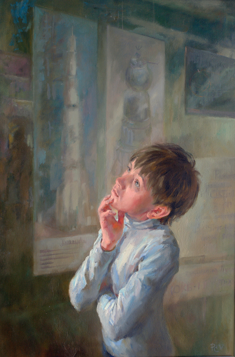 С. А. Родионова . В музее космонавтики