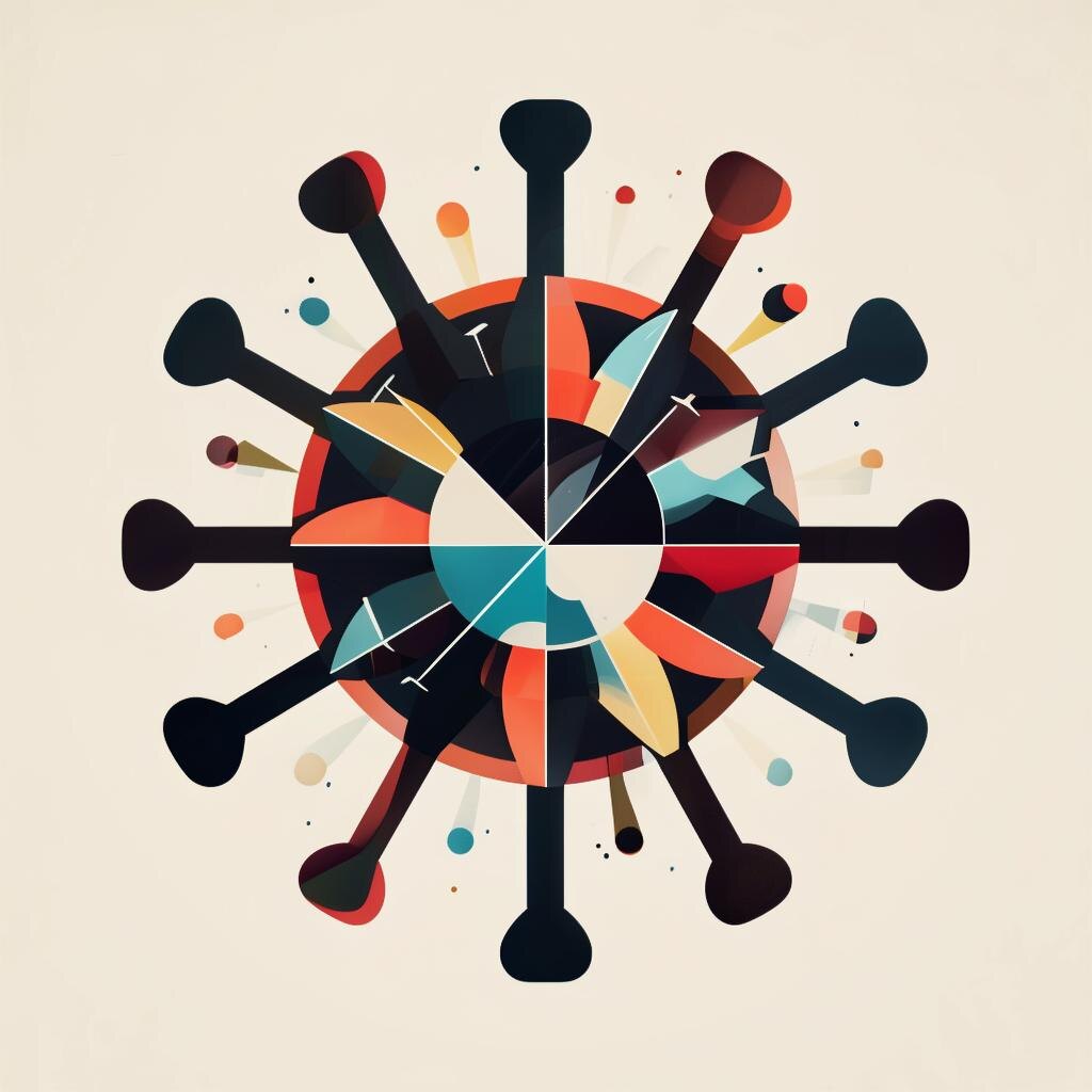 Вирус. Иллюстрация сгенерирована нейросетью