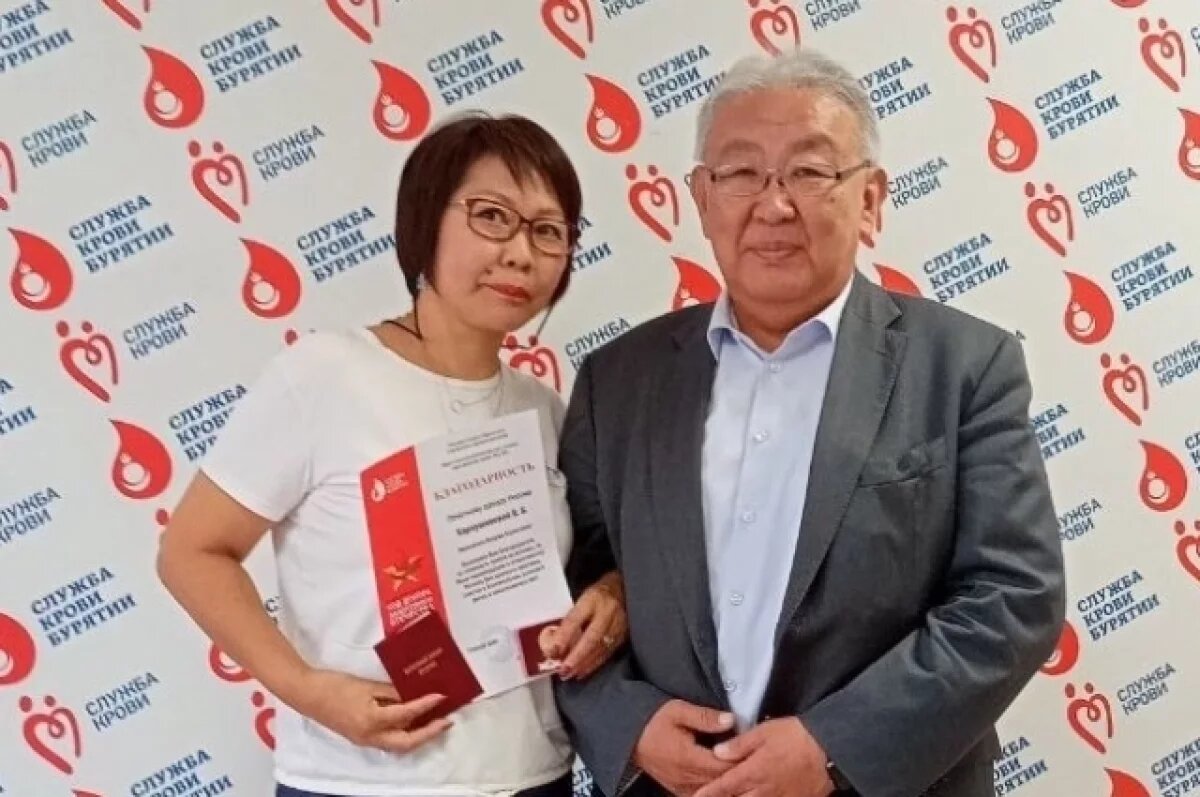    Медработник из бурятской колонии удостоен звания почетного донора