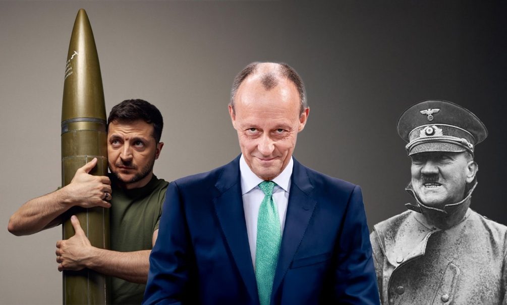   Мерц поддерживает Украину и хочет построить в стране новый рейх. Коллаж: Блокнот