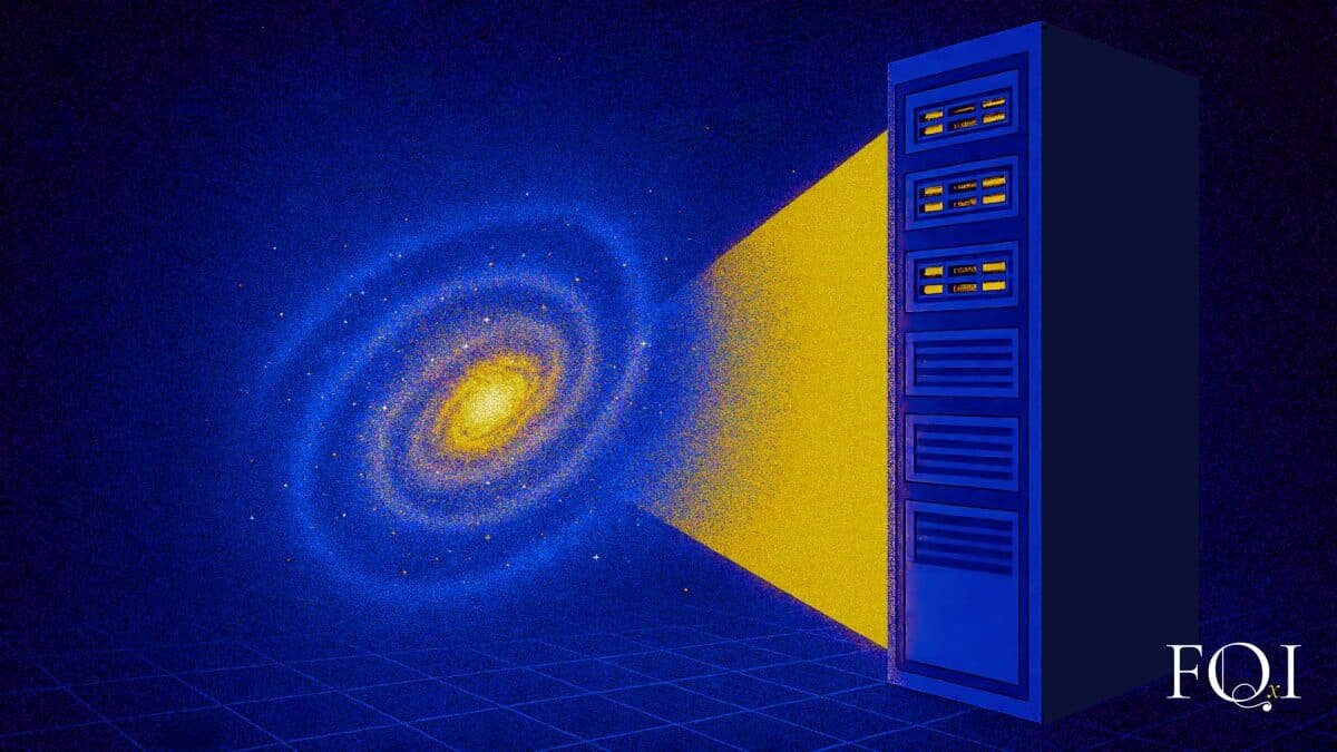    Сложные вычислительные методы могут помочь ответить на фундаментальные вопросы о происхождении и эволюции Вселенной / © Gabriel Fitzpatrick for FQxI, FQxI (2025) / phys.org