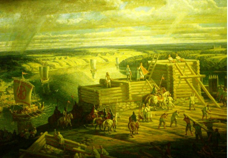 Строительство Ладоги в VIII в. н.э.