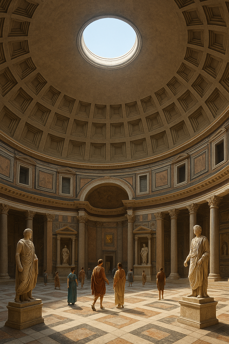 Визуализация Пантеона (создано с помощью нейросети)