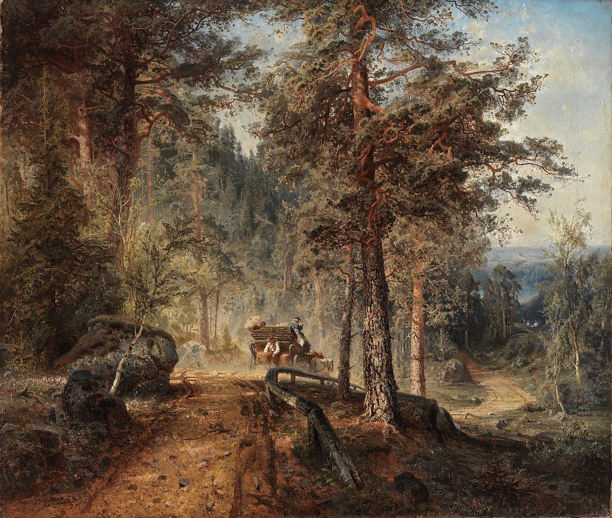 Вернер Хольмберг. «Дорога в Хяме» (1860) Wikipedia