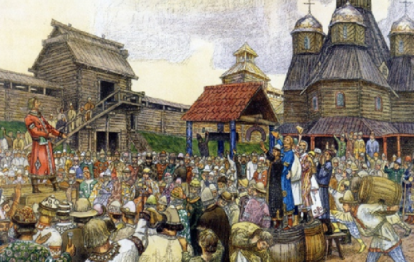 Картина "Вече". Художник А. Васнецов