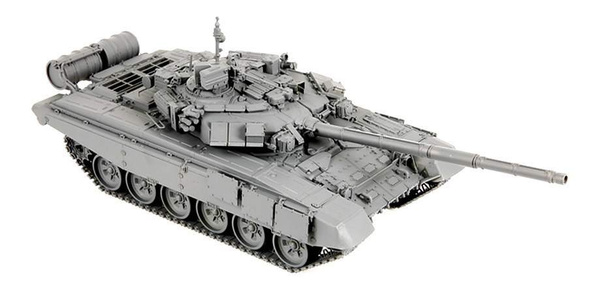 Собранный и неокрашенный Т-90 от Звезды