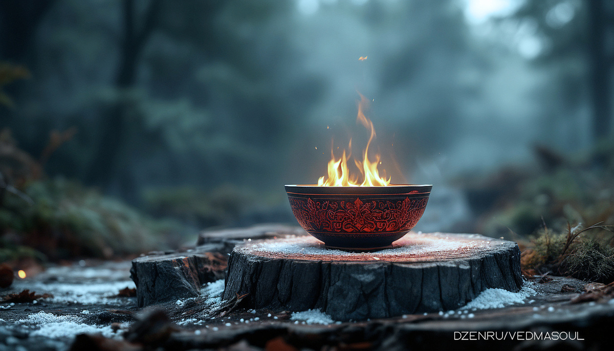 Авторское изображение @vedmasoul. Cгенерировано ИИ. Чистка от порчи, крадника, ритуал