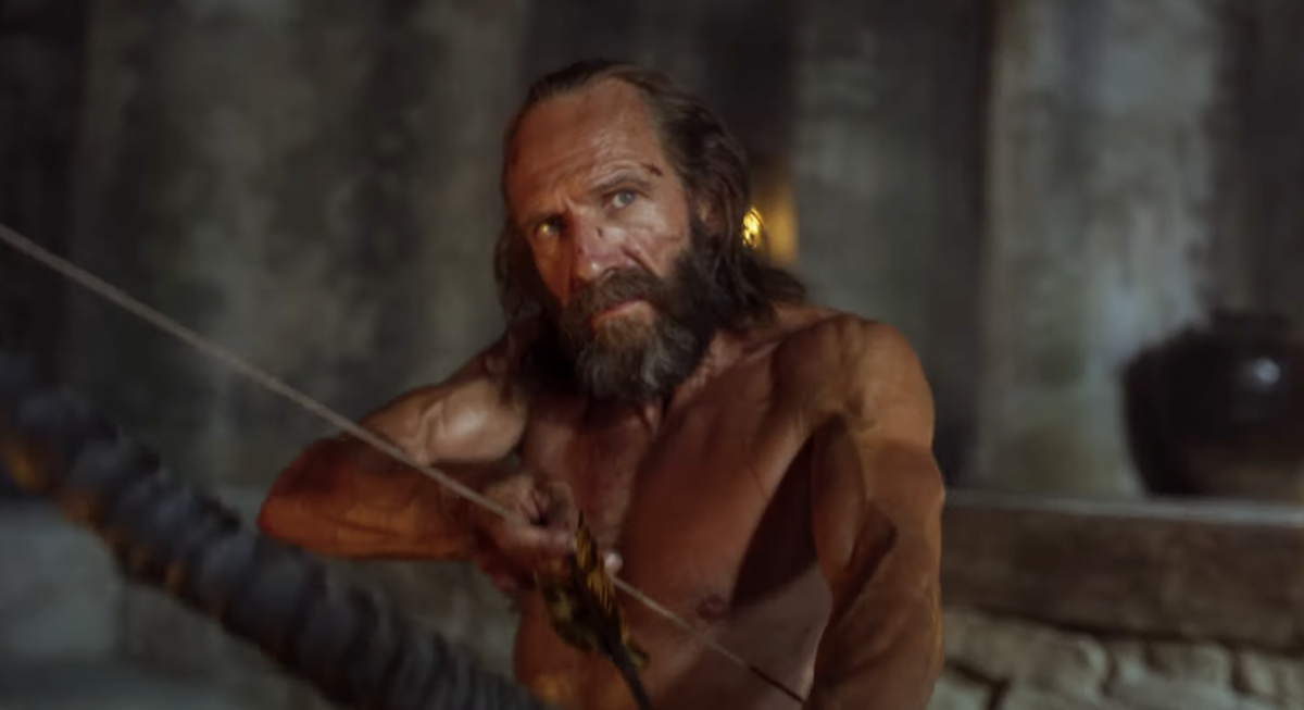 Рэйф Файнс (Одиссей) в фильме "Возвращение Одиссея" (реж. Уберто Пазолини, 2024)