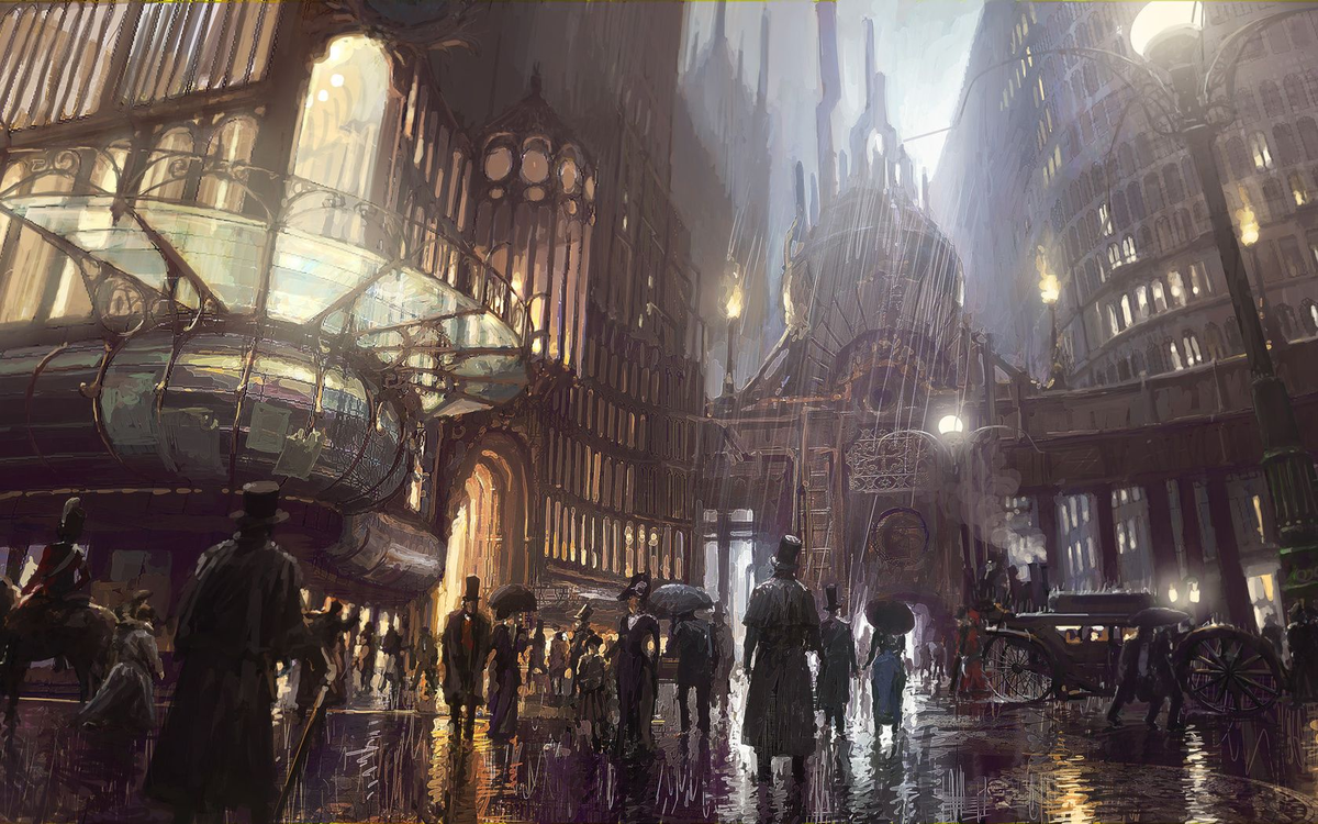 Концепт-арт вымышленного мира — пример глубокого лора и атмосферы фэнтези
