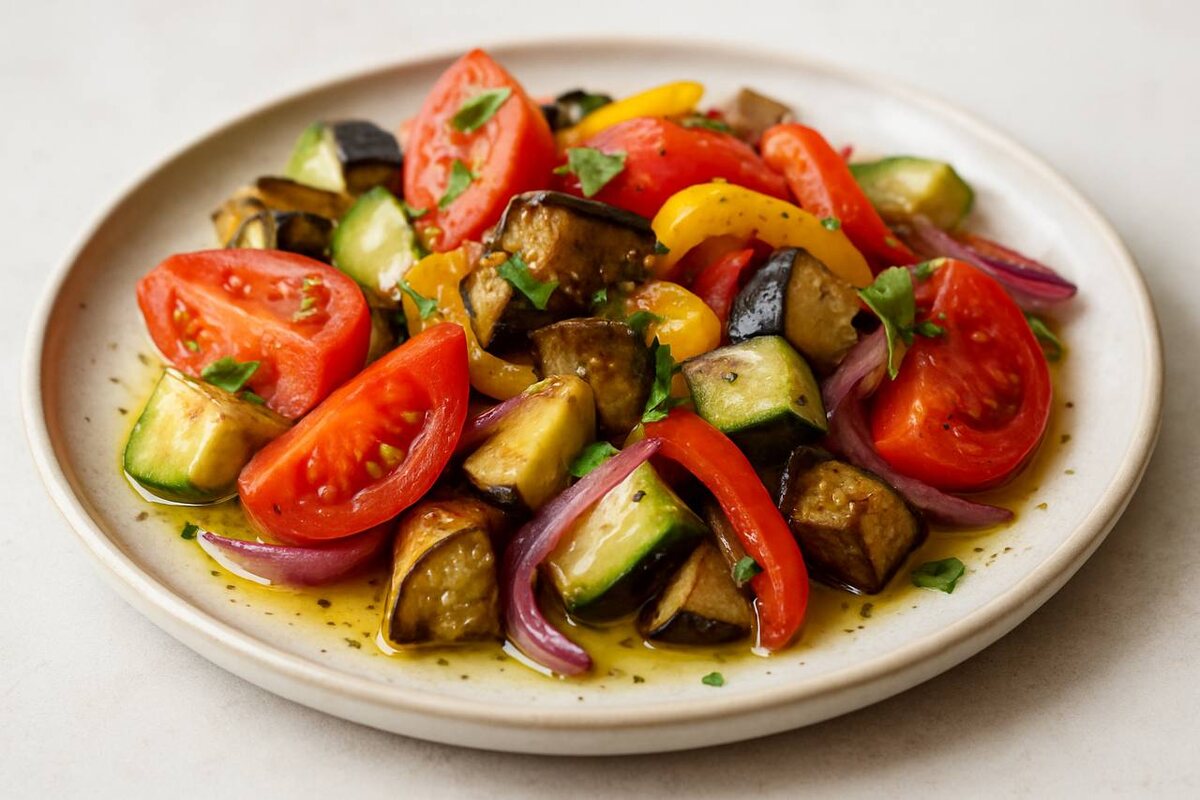 Овощи можно нарезать кусочками, а кружочками