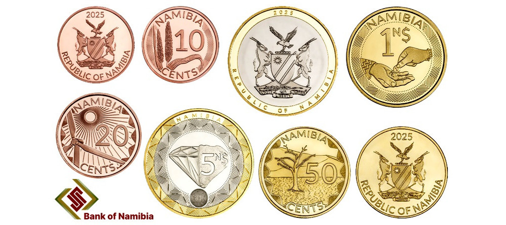    Новые монеты Намибии 2025 года с тематическими designs - Мешок Монет