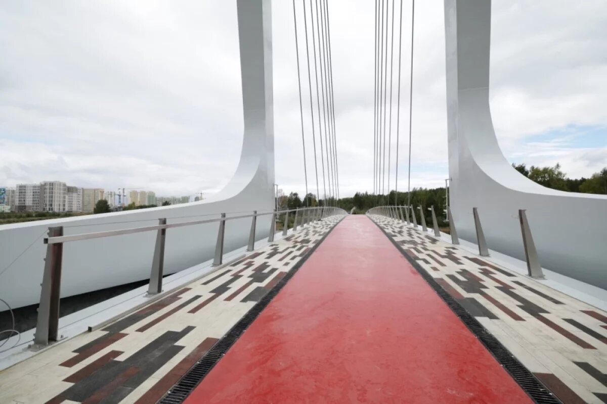    В Челябинске на вантовом мосту появилось «объявление» от ремонтников