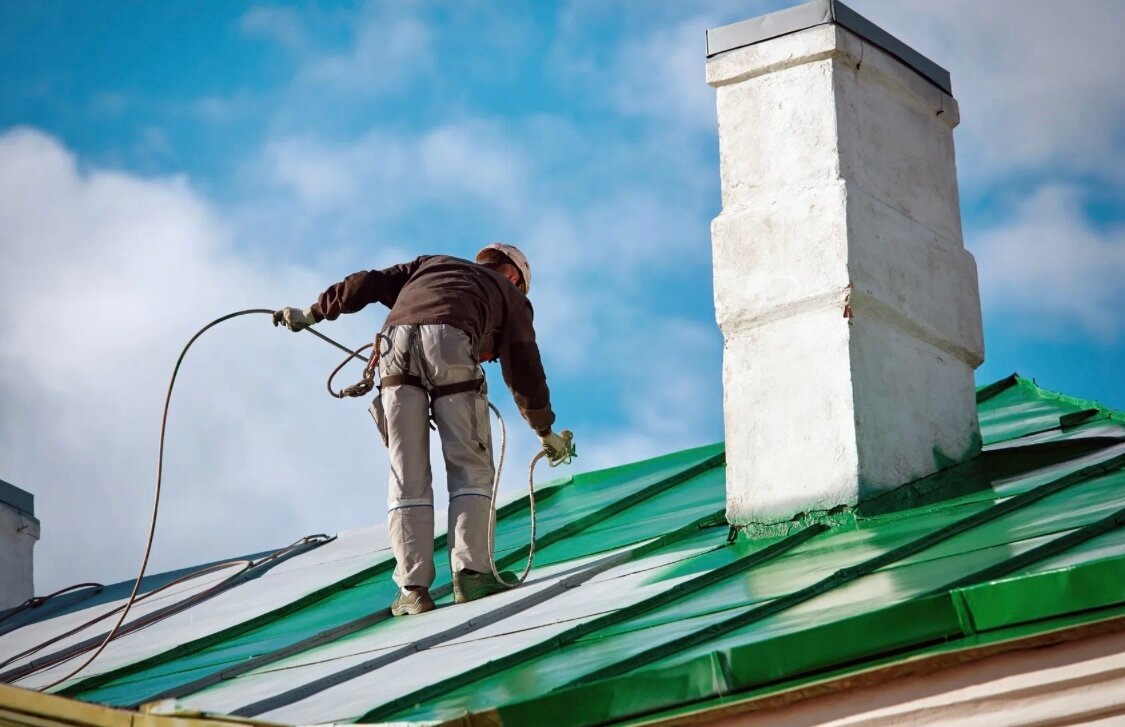 Покраска крыши