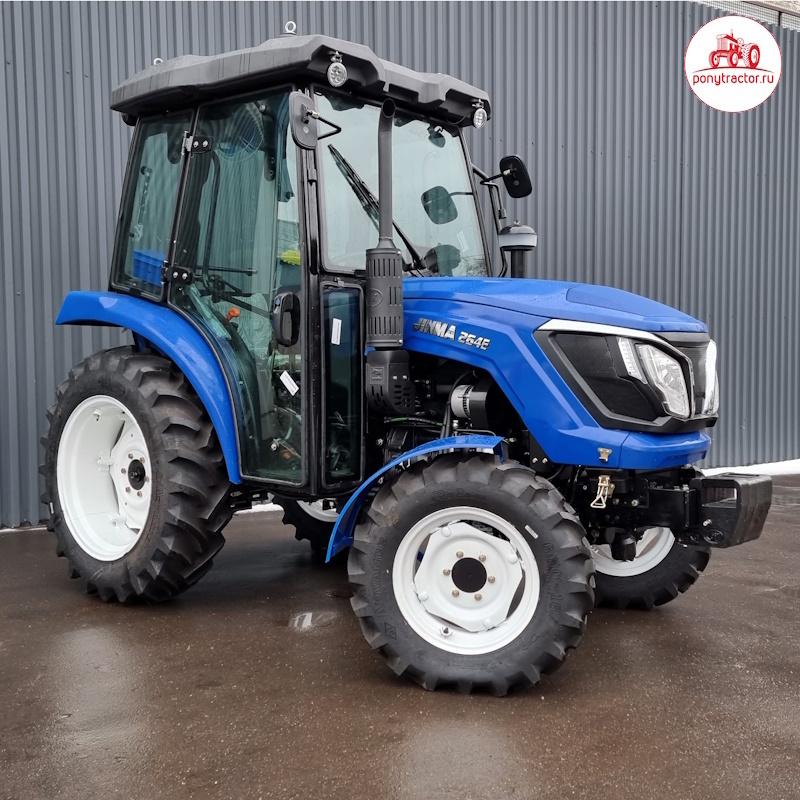 Мини-трактор Jinma 264E с кабиной. Вид справа. Фото автора.