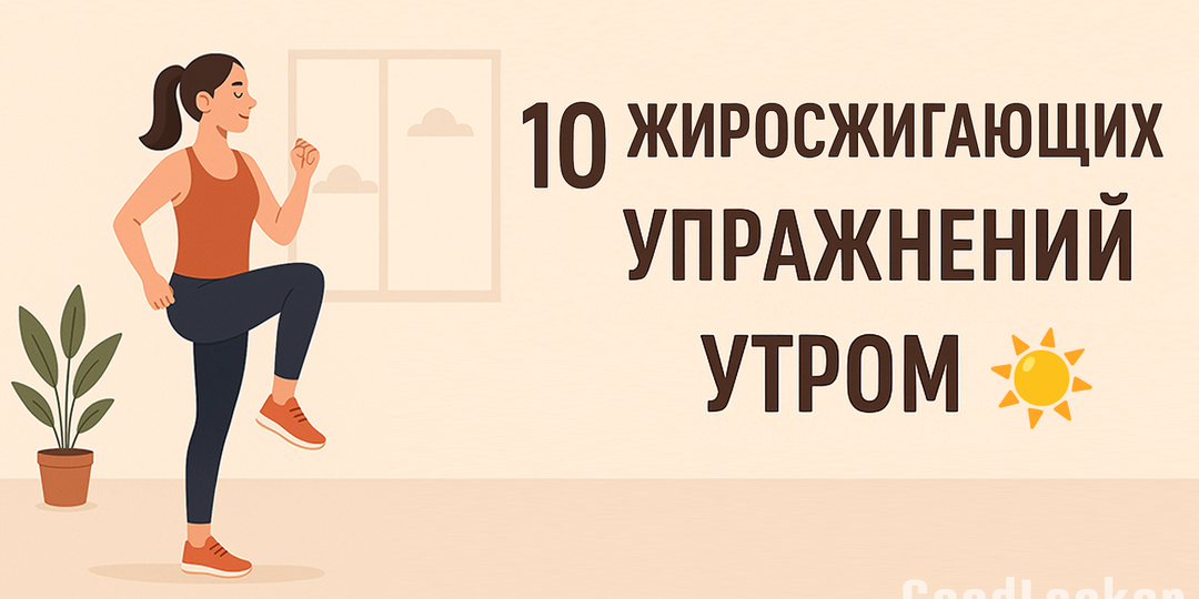 10 жиросжигающих упражнений утром для энергии и похудения🔥