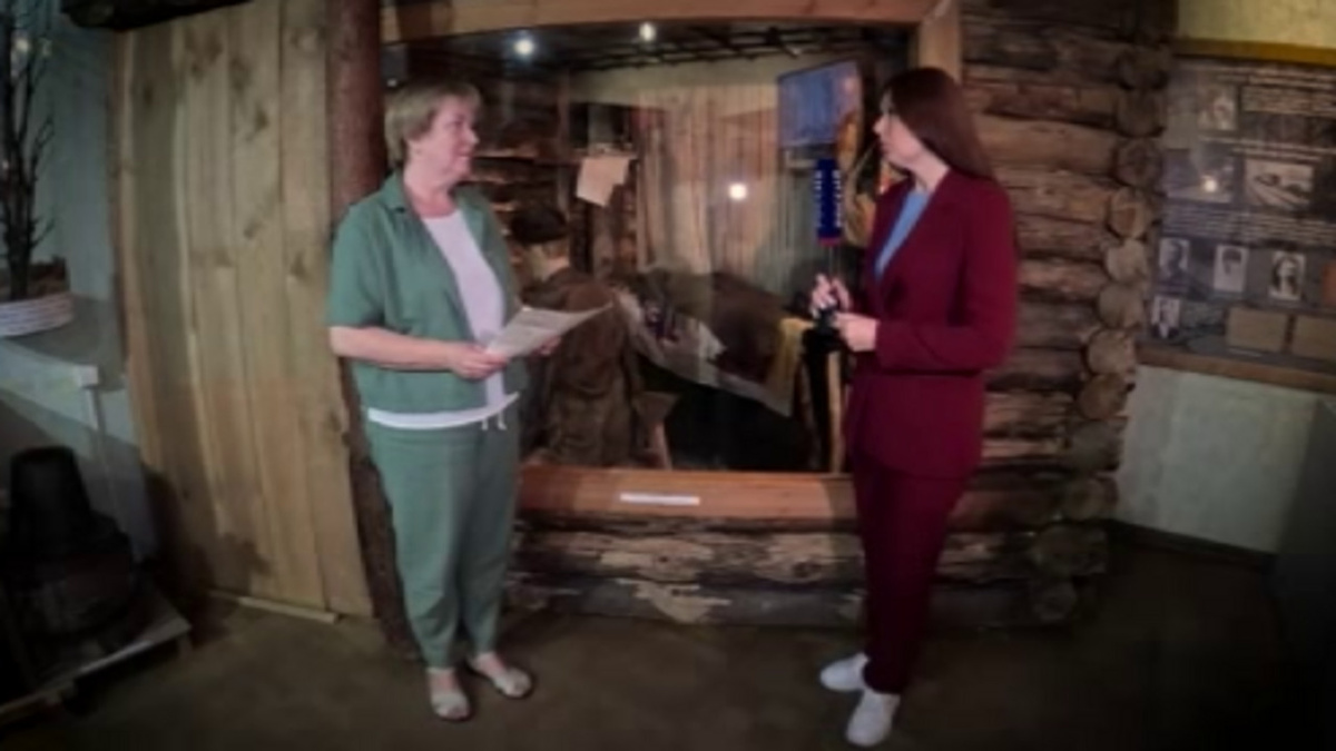    В экспозиции Курского краеведческого музея представлена землянка партизан