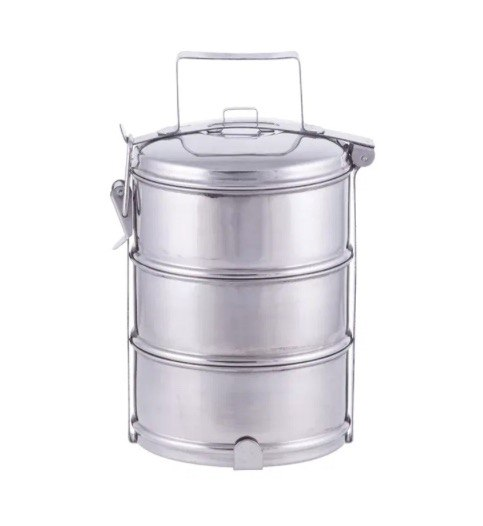 Судки. Они и сейчас выпускаются в разных вариантах. Могут состоять из двух, трёх, четырёх и даже пяти кастрюлек. Но типичный, мне кажется, этот: первое, второе и третье блюдо.