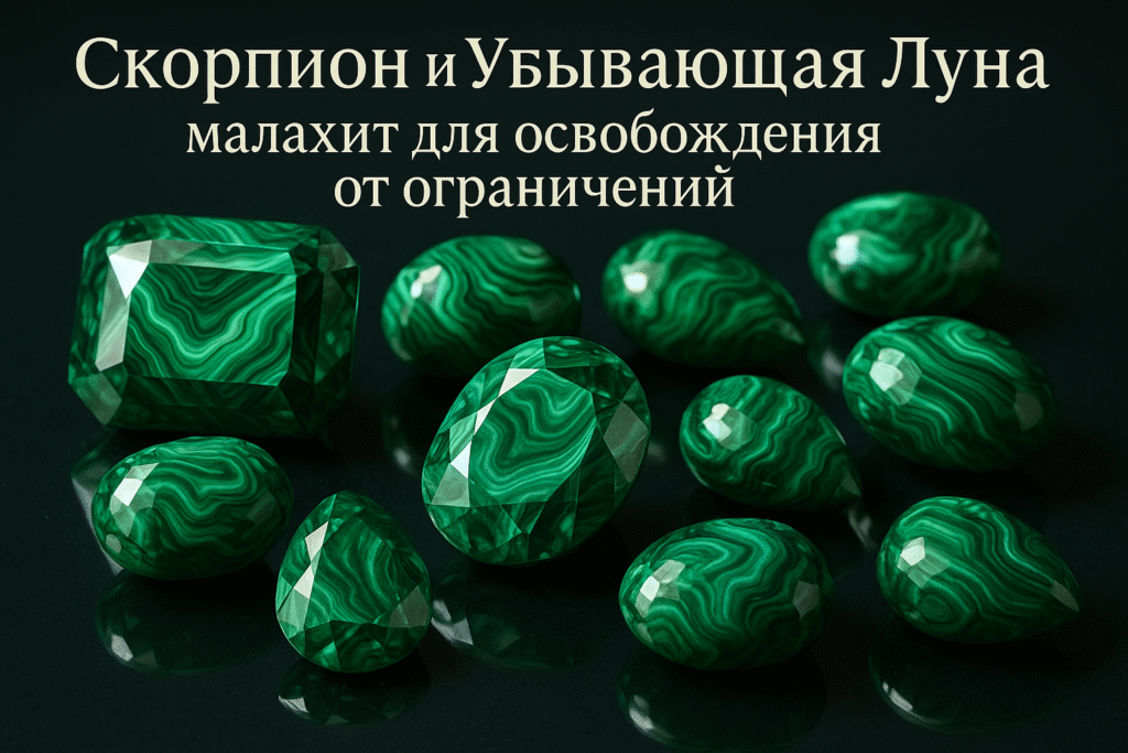    скорпион_убывающая_луна-малахит_освобождение_ограничений Гороскоп Голосом