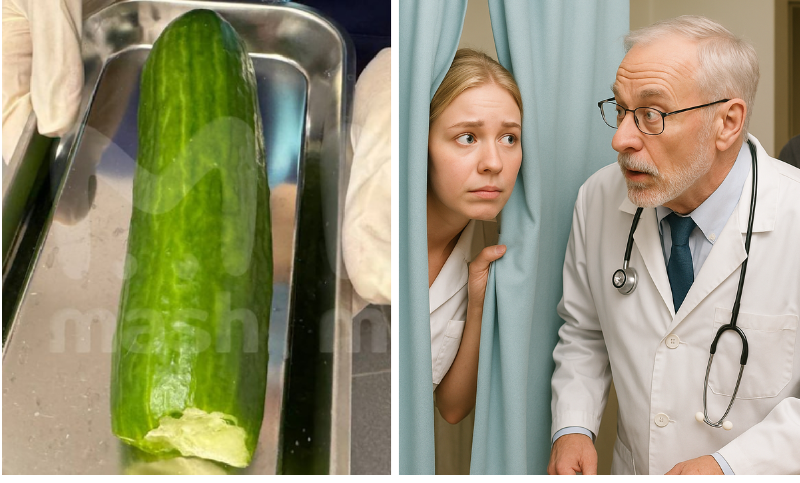 «Надкусили для лучшего скольжения»: врачи обомлели, когда извлекли из жительницы Уфы огромный огурец, попавший туда во время любовных игр.