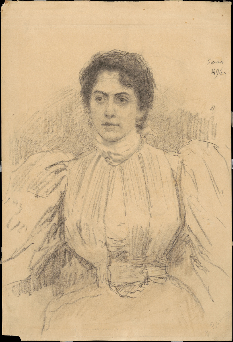 И.Е. Репин. Портрет В.А. Мамонтовой. 1896. Музей-заповедник "Абрамцево"