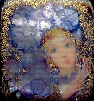 Федоскино. Миниатюра. Художник Ю.Данилина