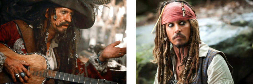    Кид Ричардс и Джонни Депп, "Пираты Карибского моря"