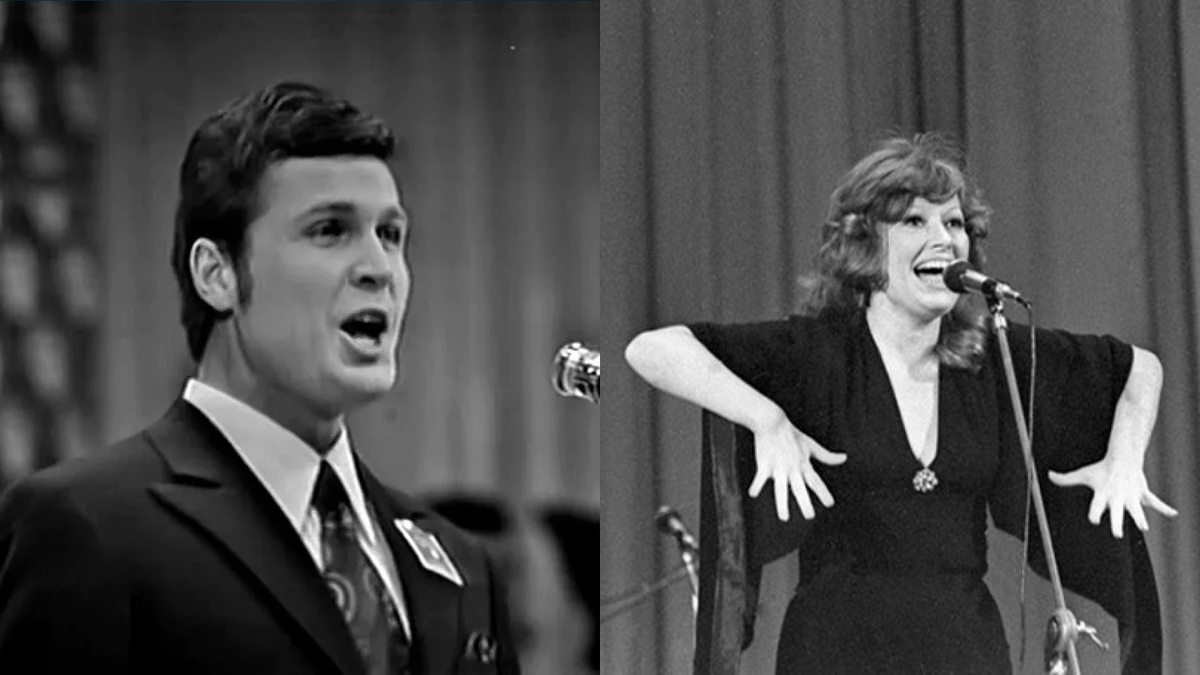 Лев Лещенко и Алла Пугачева на Золотом Орфее, 1975 год 