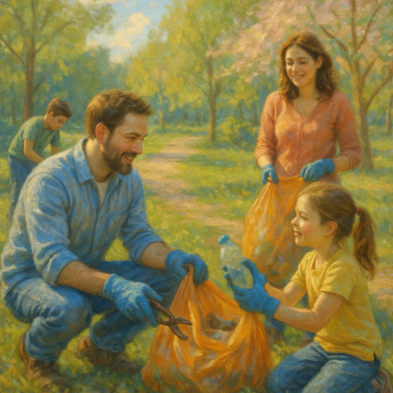 Совместные социальные проекты (субботник, сбор книг) и отношения между сестрами и братьями