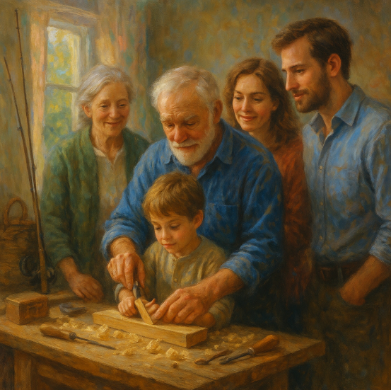 Организация «дедушкиных уроков» (ремонт, рыбалка и т.д.)