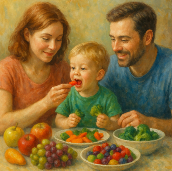 Как приучить ребёнка есть больше овощей и фруктов