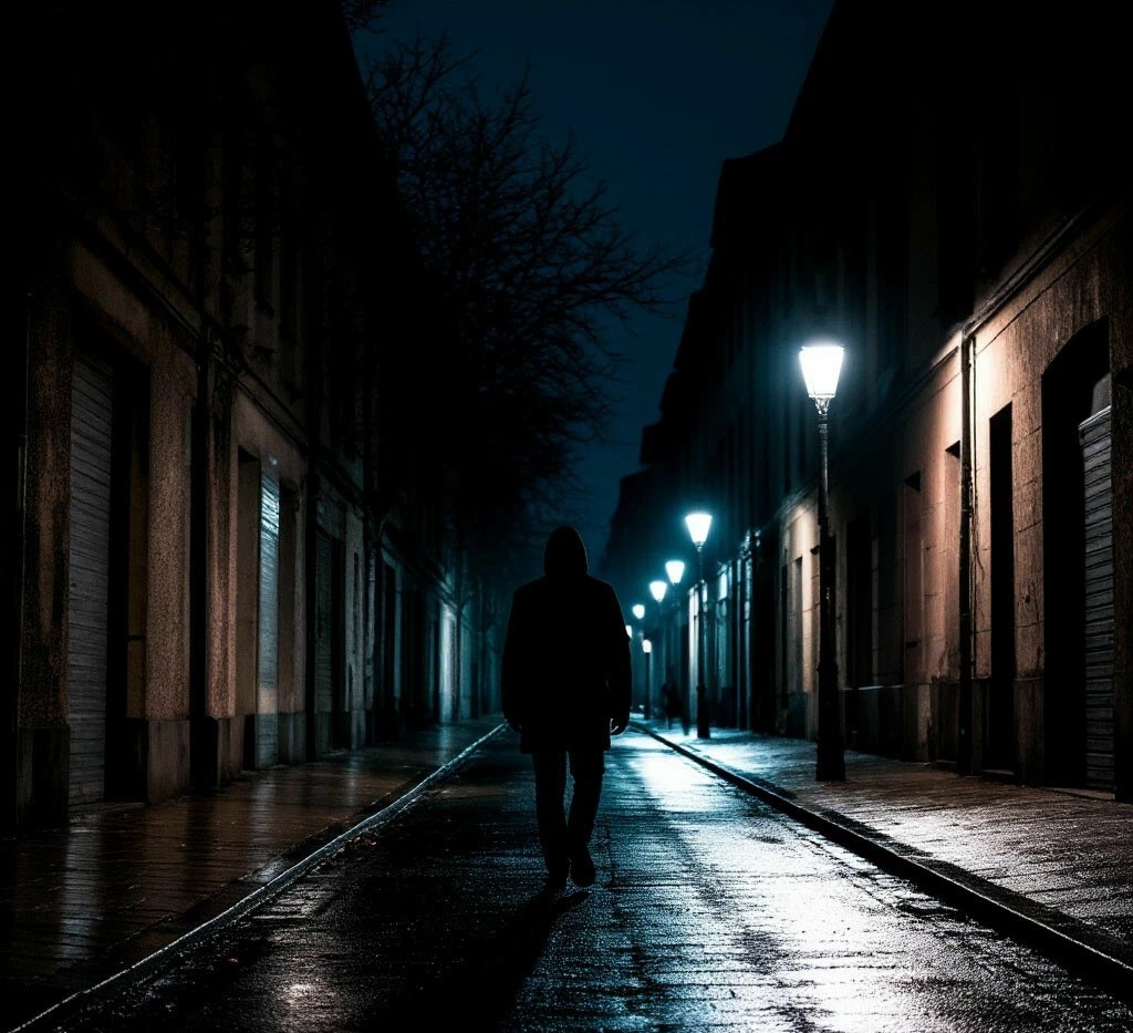 Только ночные тени бродят по городским спальным районам в это время