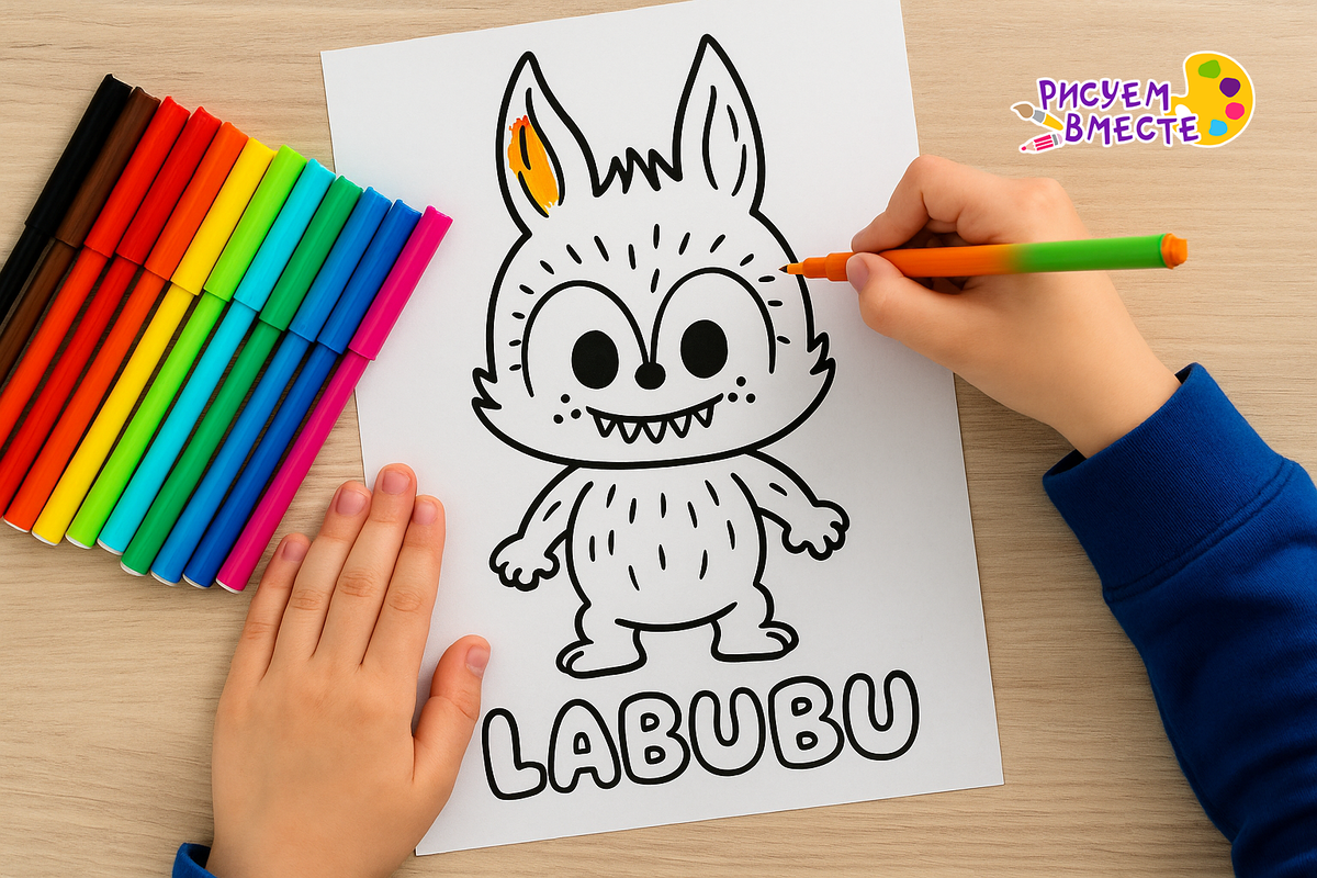 Лабубу раскраски для детей