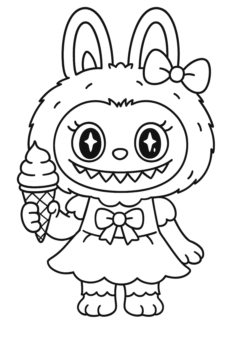 Лабубу раскраски для детей