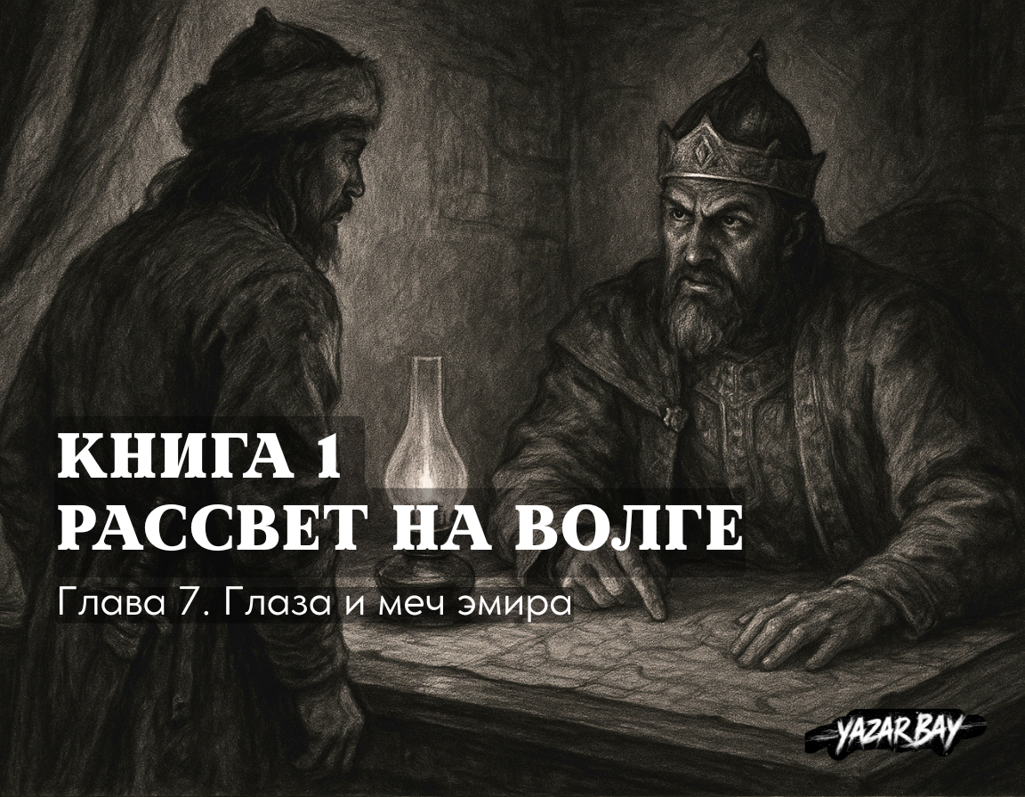 Эмир Волжской Булгарии в ходе тайной ночной встречи поручает сотнику Айдару смертельно опасную миссию — стать шпионом и проникнуть в сердце вражеской Хазарии, чтобы разузнать о планах готовящегося вторжения. ©Язар Бай