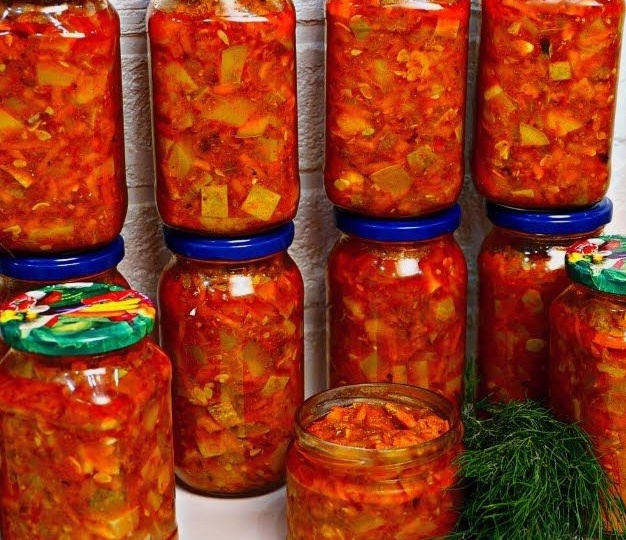 Болгарский овощной вкусный салат на зиму