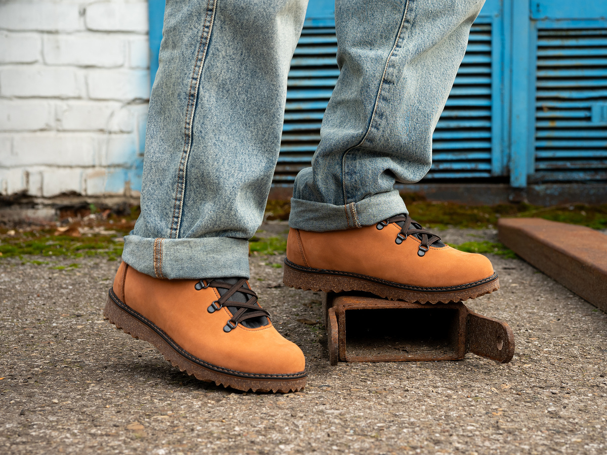 Ботинки  хайкеры TREK Парк коричневый (нат.кожа) 