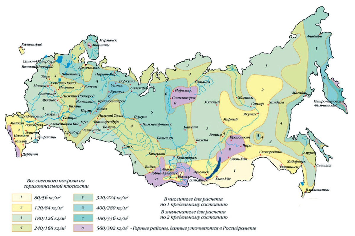Карта старая, без новых регионов России, приведена для примера