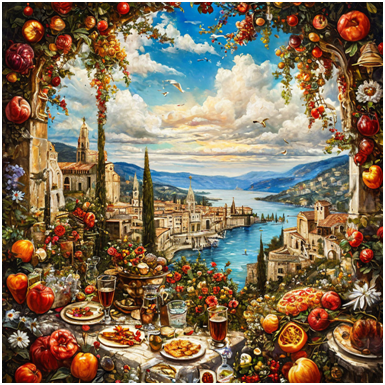 Сгенерировано ИИ- праздники на Небесах тоже бывают.