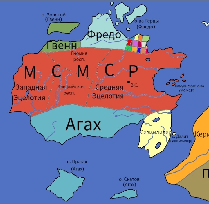 Политическая карта Медведя