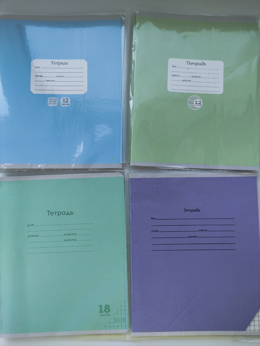 Купила сыну во второй класс и уже обложки надела на тетради. 