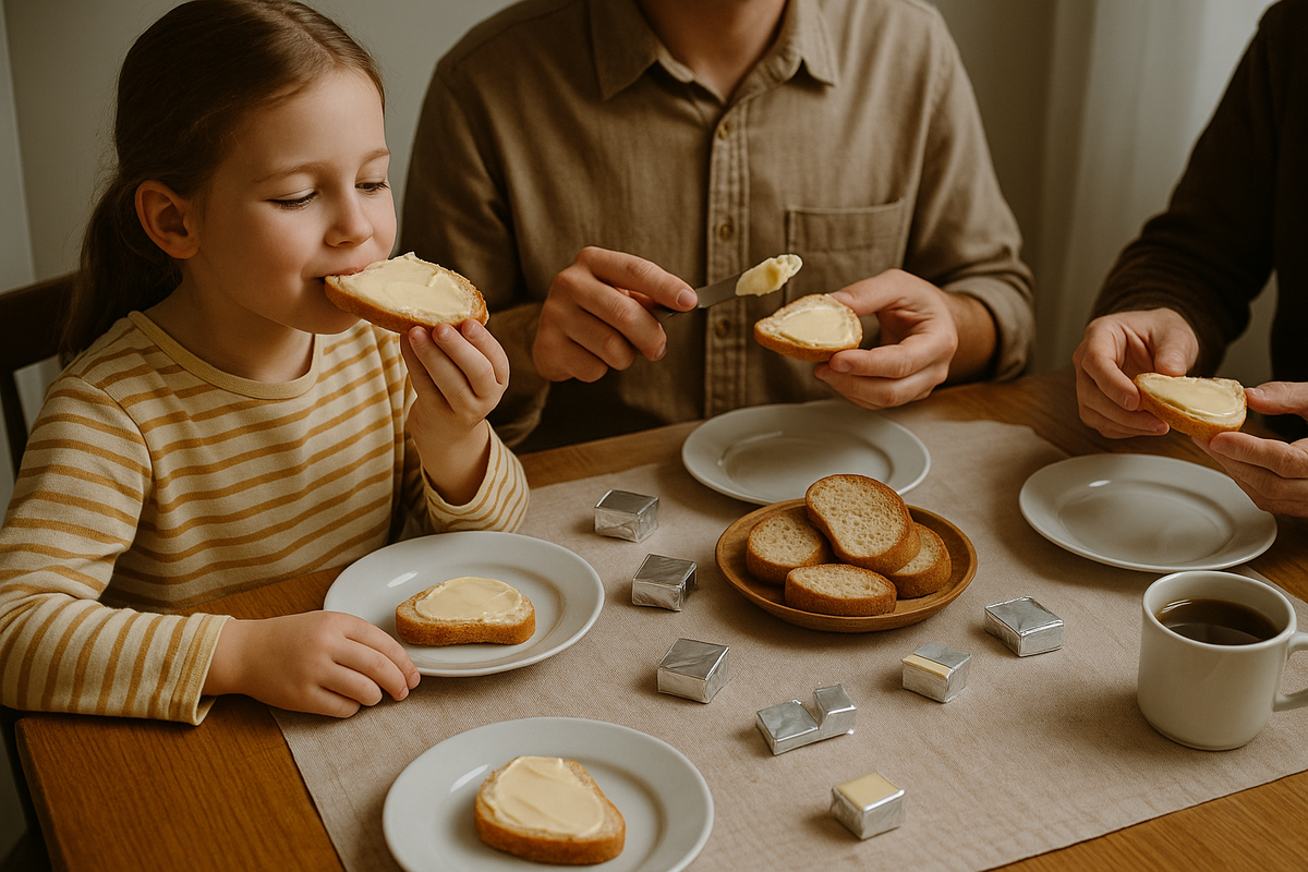 мы раньше ели плавленые сырки за столом, вместе со взрослыми