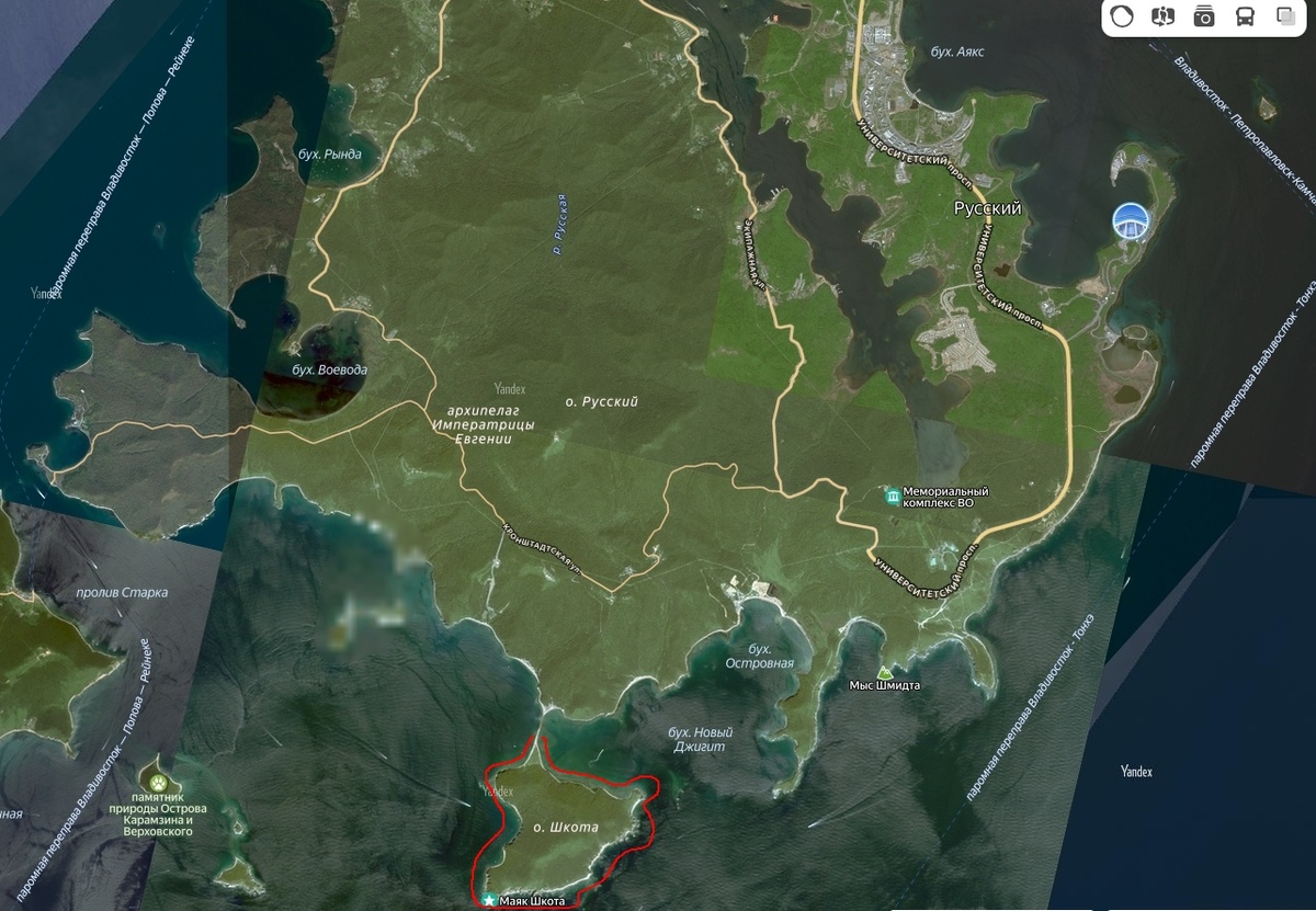 Остров Шкота на карте